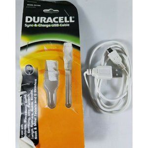 DURACELL Cell Phone Sync & Charging USB Cable DU1599 Droid Blackberry LG White